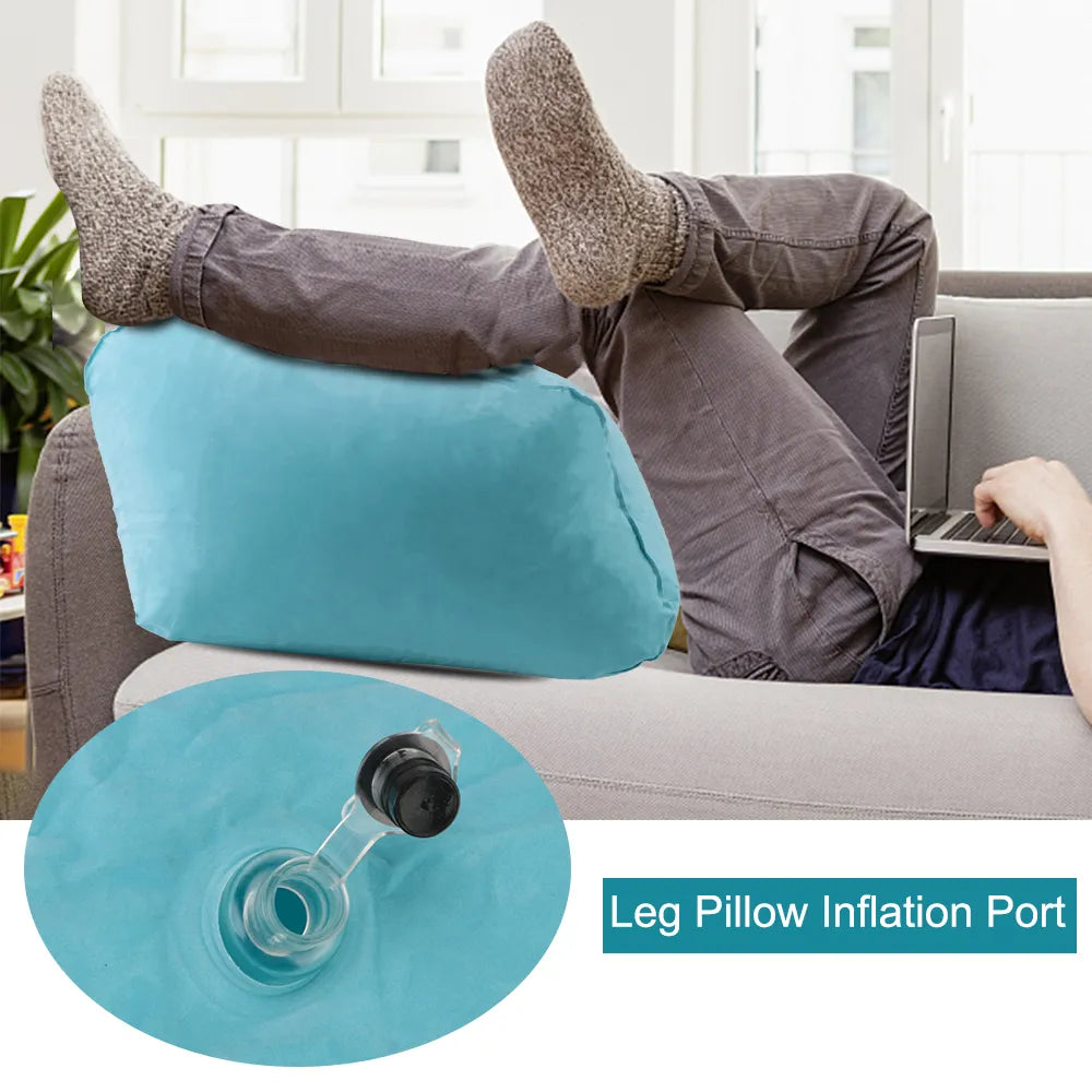 Inflatable Leg Pillow Portable Knee Pillow Lightweight Pregnant Woman Foot Lift Rest Pillow Sleeping Knee Support Cushion