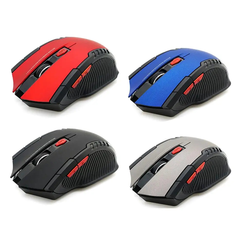 WIRELESS OPTICAL MOUSE GAMER FOR PC GAMING LAPTOPS OPTO-ELECTRONIC GAME WIRELESS MICE WITH USB RECEIVER 2000DPI 2.4GHZ