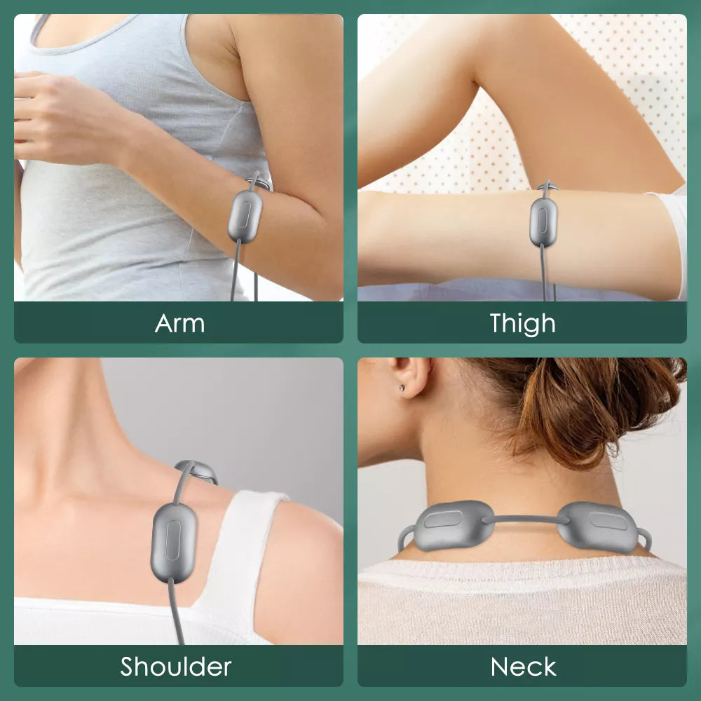 Micro-current Cervical Spine Massager Electric Neck Massager Smart TENS+EMS Portable Hot Compress Shoulder and Neck Massager