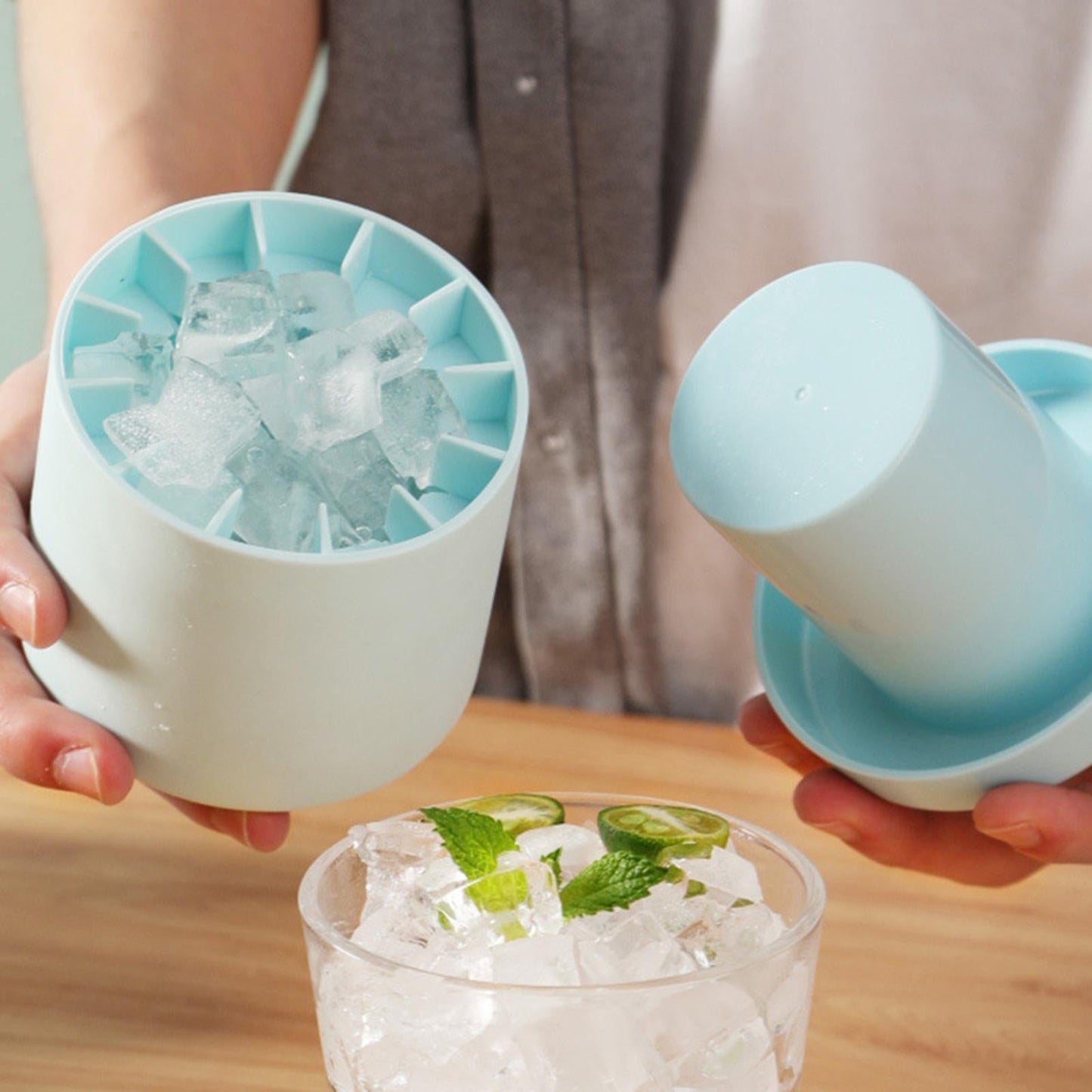 Compact Ice Bucket and Mold